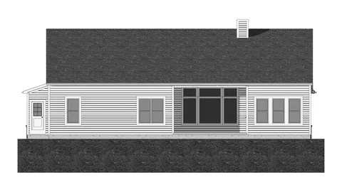 The Verona house plan, exterior view 3